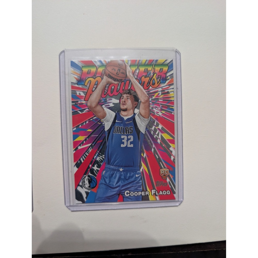 Cooper Flagg 2025 Topps NBA Power Players Rookie Card PP-16 Dallas Mavericks RC